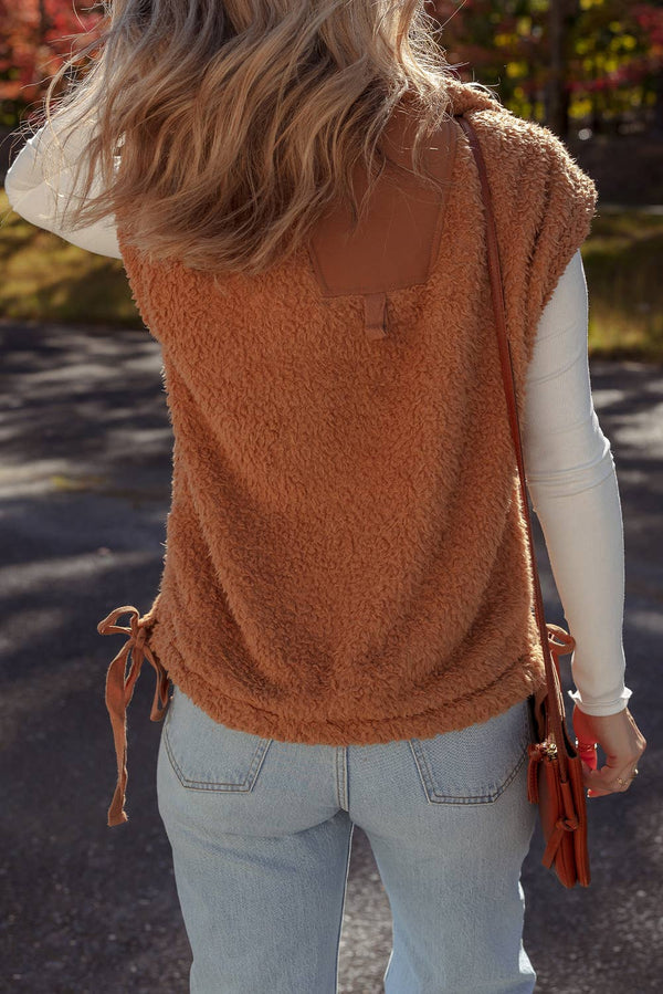 Faux Fur Tie Vest