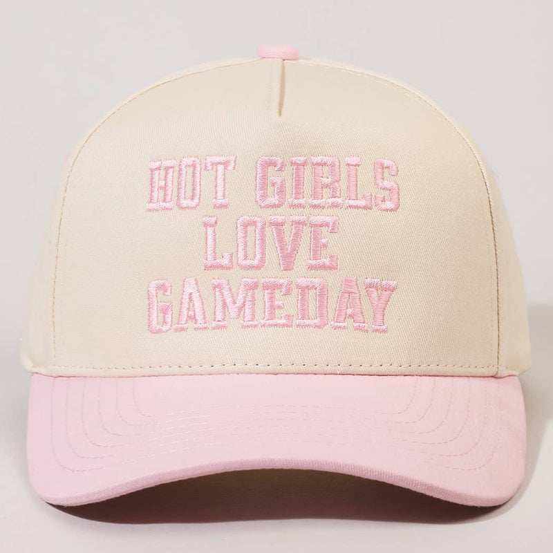 HOT GIRLS LOVE GAMEDAY Embroidery Trucker Hat