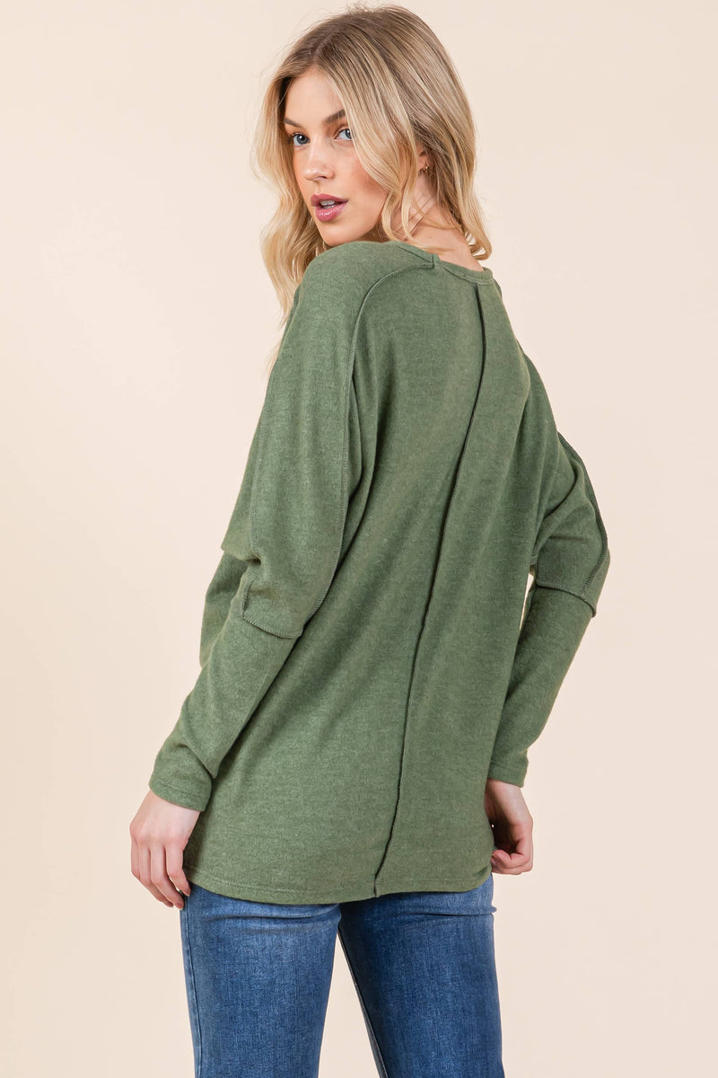 WOMEN'S ELEGANT COZY DOLMAN SWEATER
