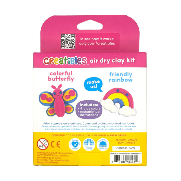 Creatibles D.I.Y. Air-Dry Clay Kit: Rainbow BFFs (Set of 4)