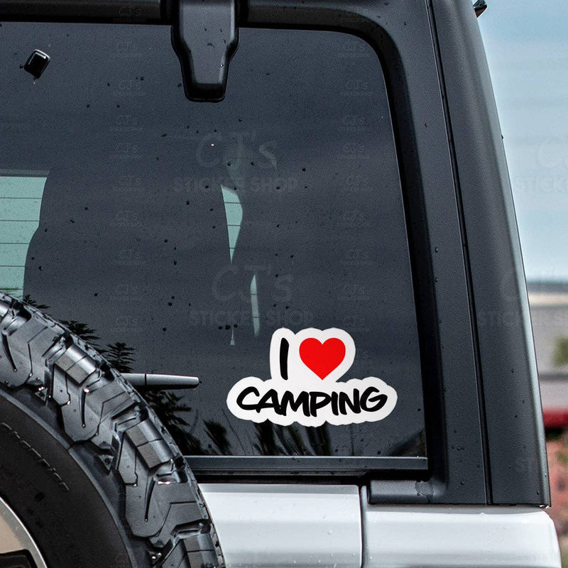 I Love Camping Sticker Vinyl Decal
