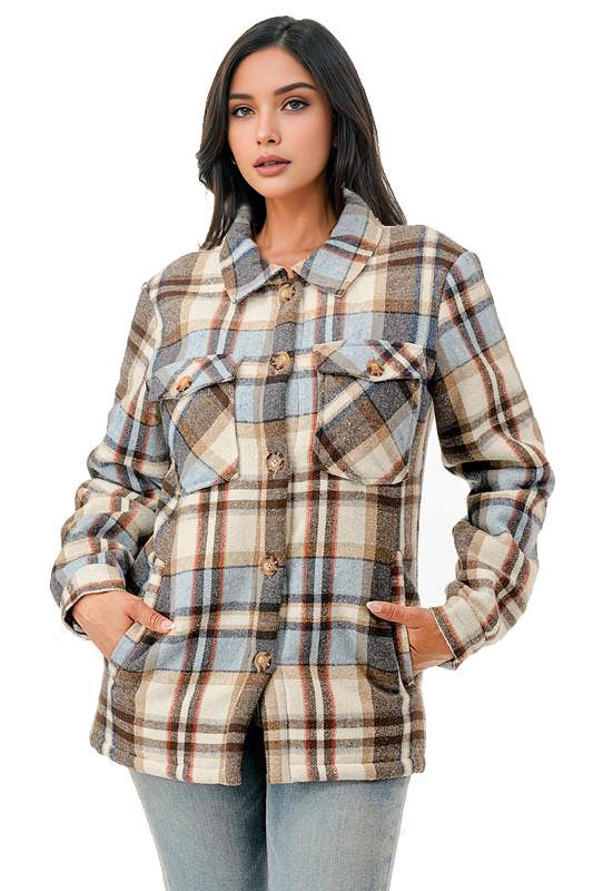Monica Fur Lined Shacket with Pockets