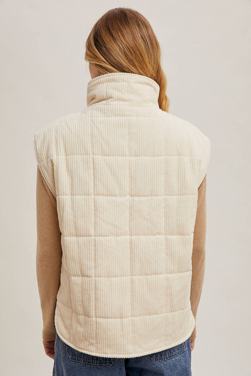 Corduroy Puffer Vest