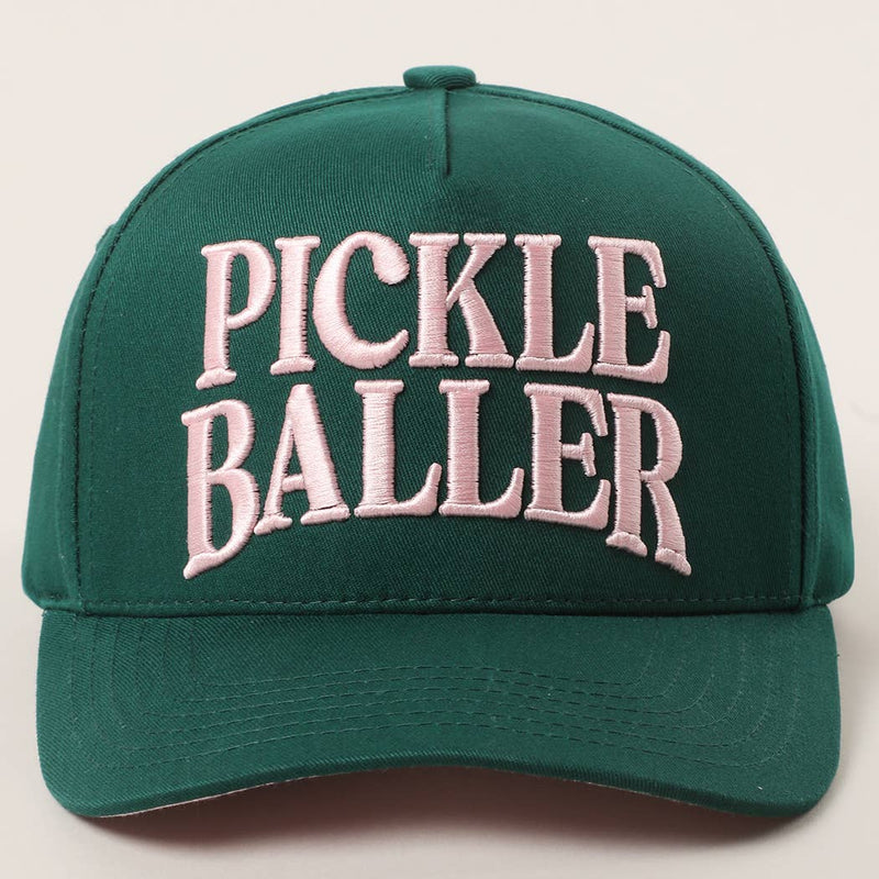PICKLE BALLER 3D Letter Embroidery Two-Tone Trucker Hat
