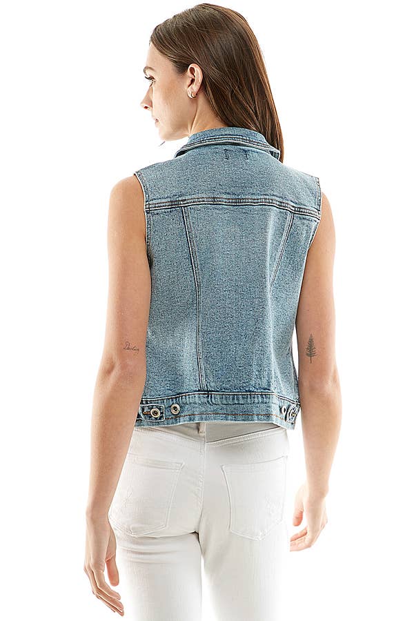 Women's Spandex Denim Vest