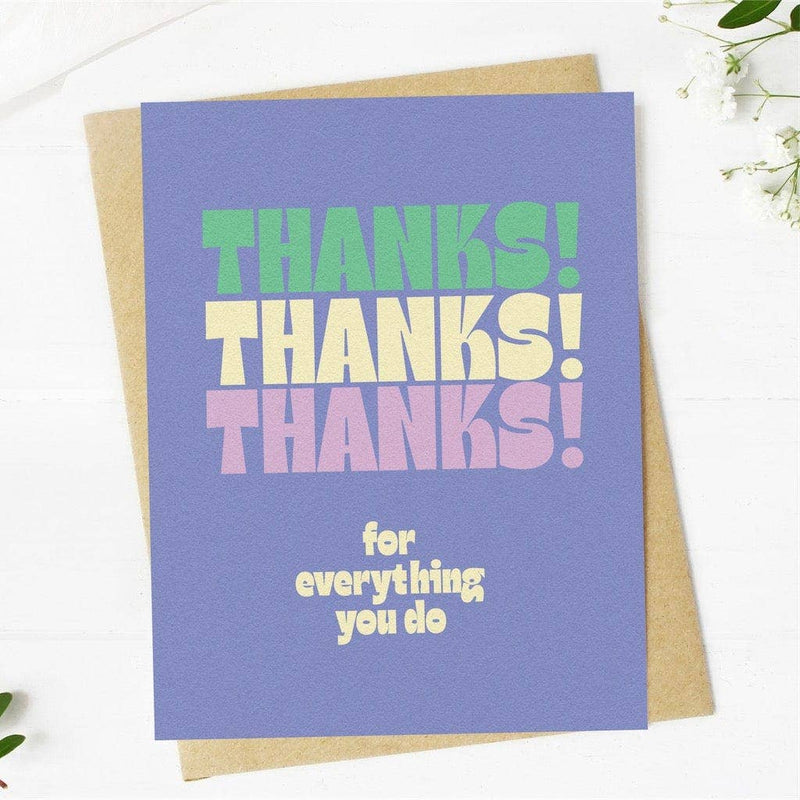 "Thanks Thanks Thanks" for everything you do