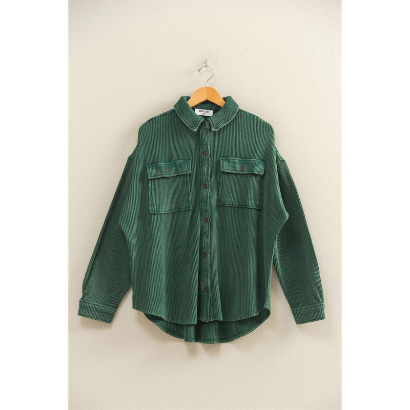 Waffle Button Up Shacket