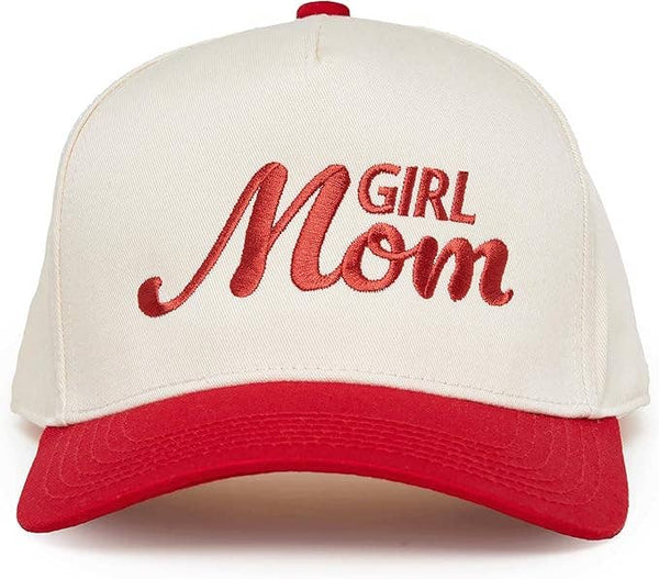 Girl Mom Trucker- Red/Beige
