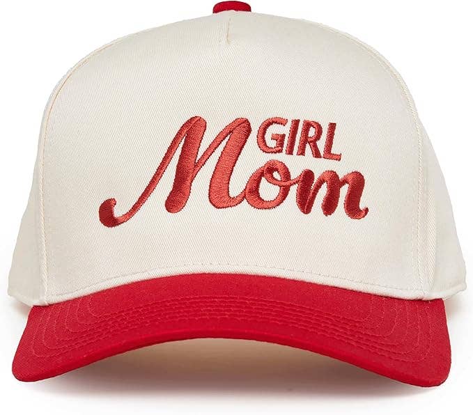 Girl Mom Trucker- Red/Beige