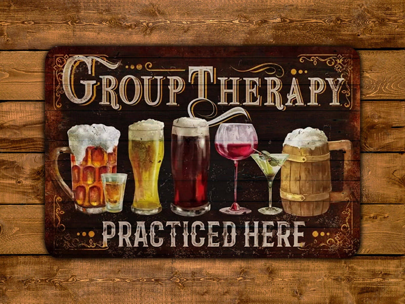 Group Therapy Metal Sign