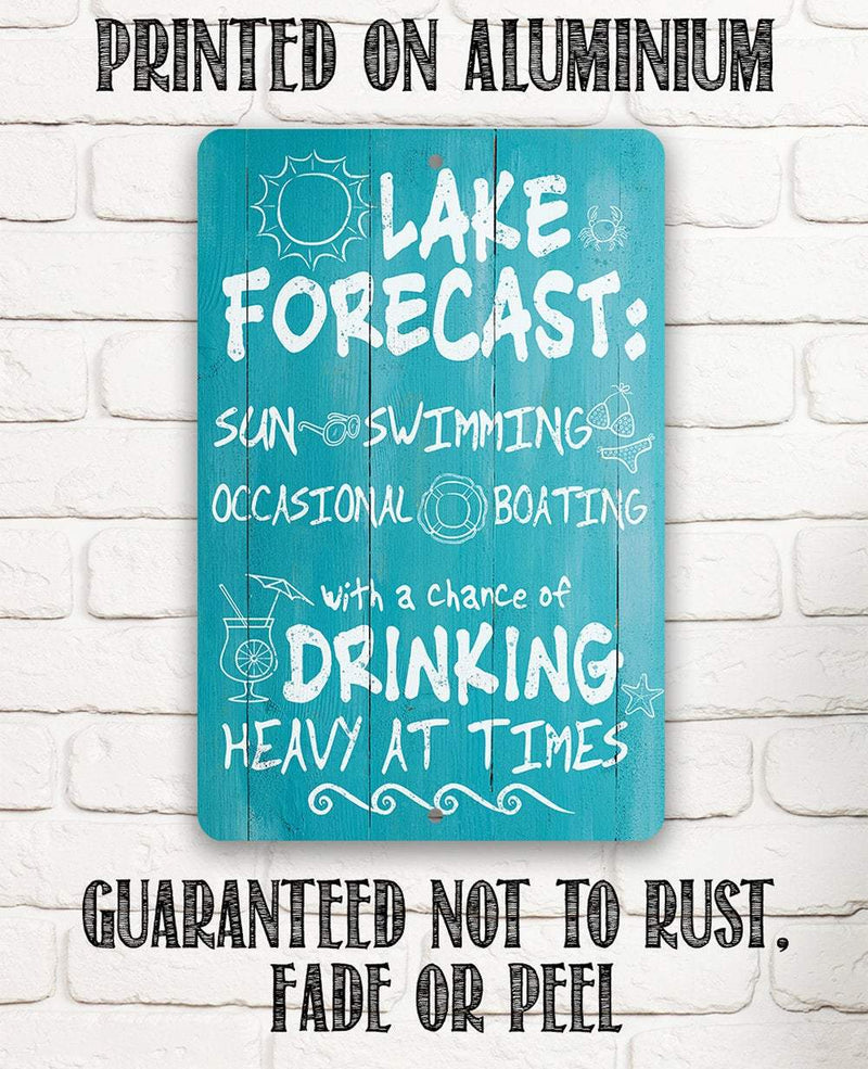 Lake Forecast - Metal Sign: 8 x 12