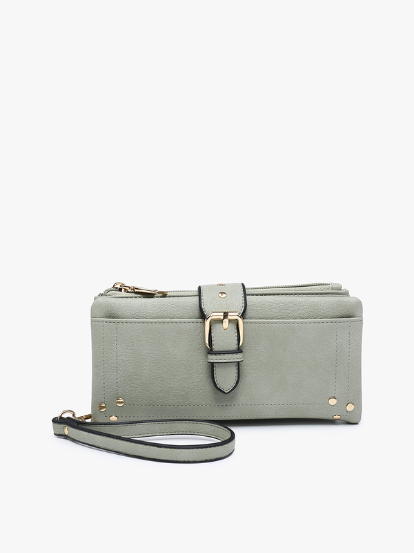 WL2230 Cadence Buckle Wallet/Clutch w/ Zip Top