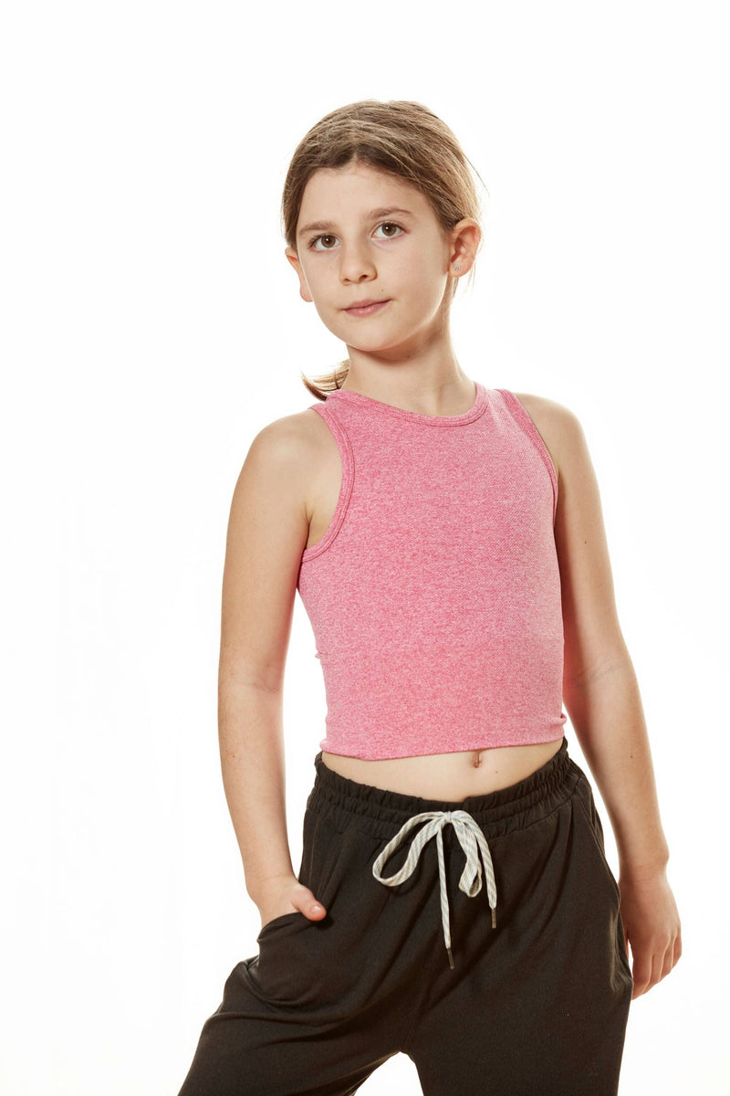 Girls Chevron Crop Top- Multiple Colors