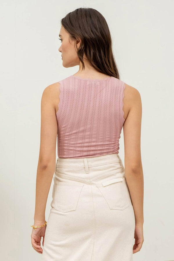Trinity Sweater Tank - Scalloped