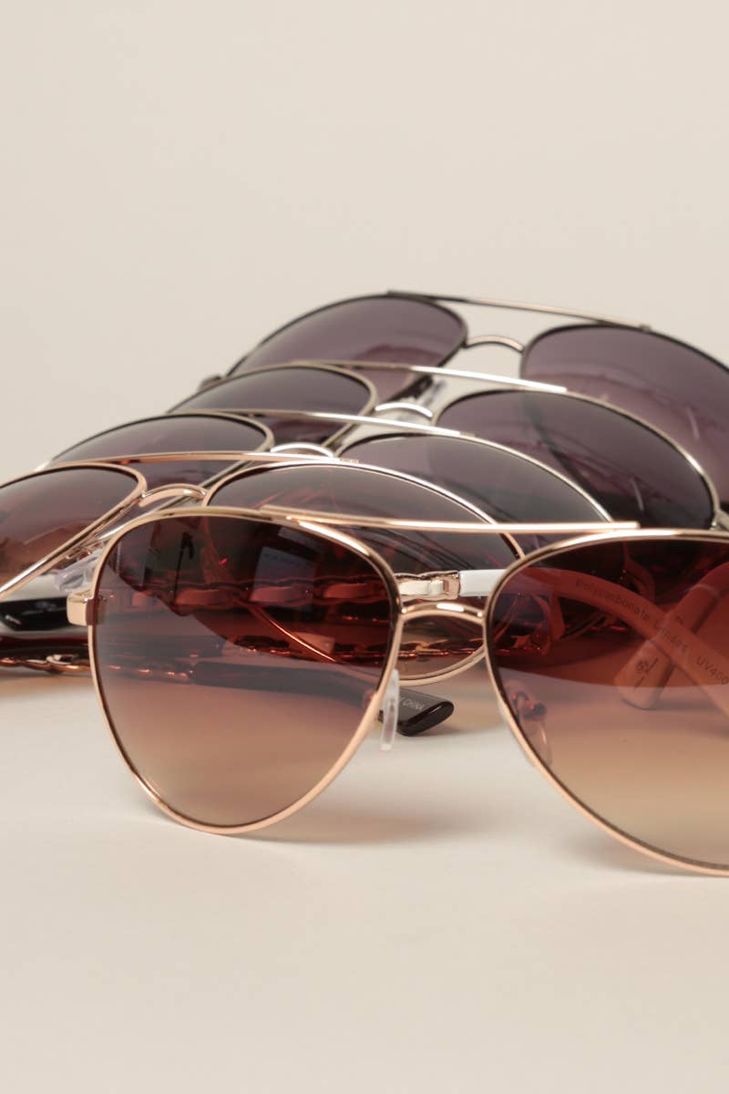 Women's Chain Detail Aviator Sunglasses