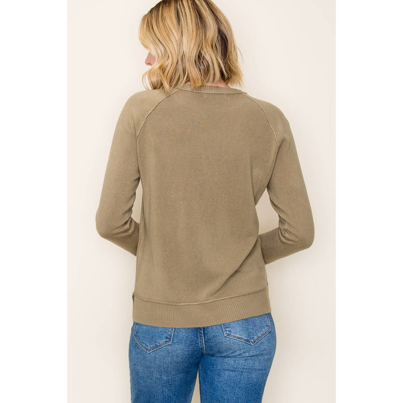 Slit Pullover Sweater