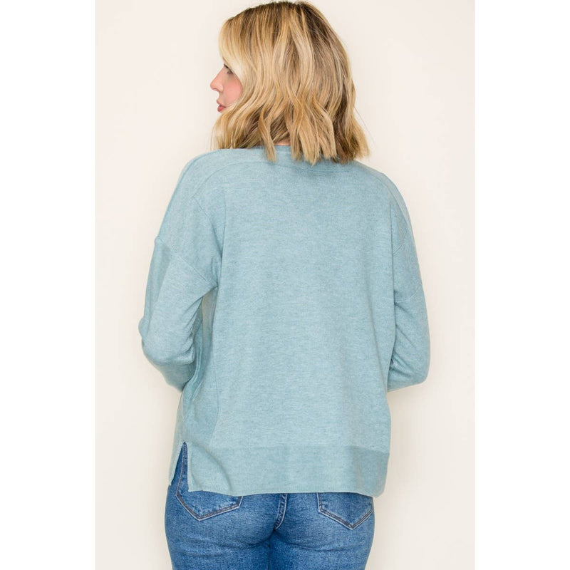 V NECK PULLOVER SWEATER
