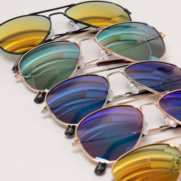 Kid's Tinted Aviator Sunglasses-Various Colors