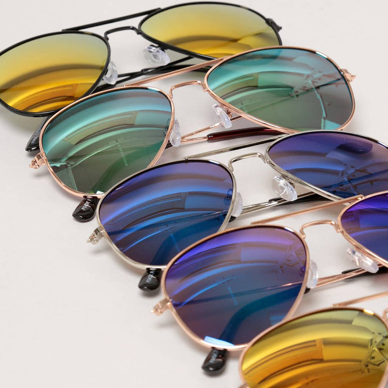 Kid's Tinted Aviator Sunglasses-Various Colors