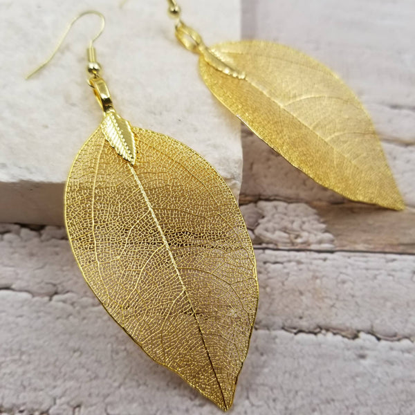 Gold Leaf Earrings