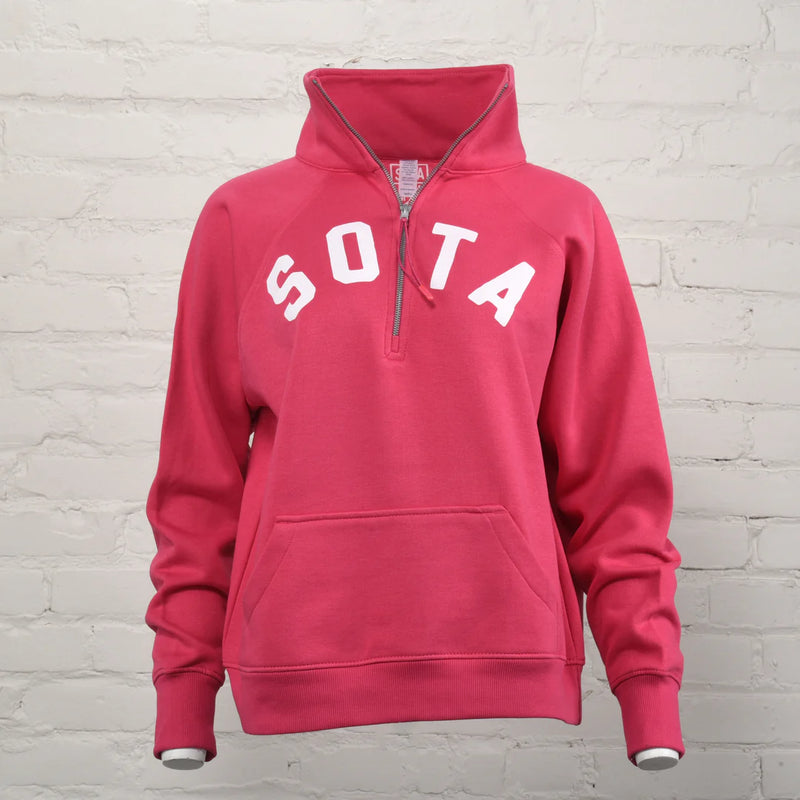 Sota 1/4 Zip- Hot Pink