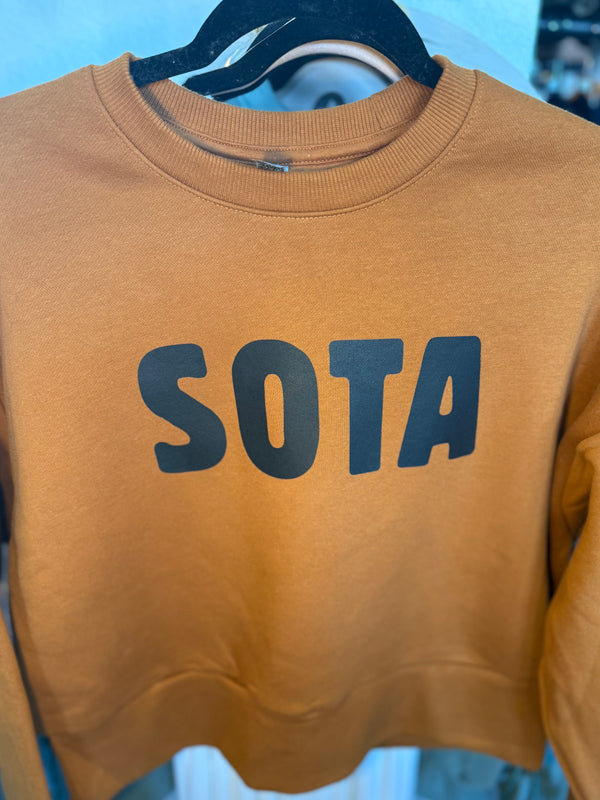 Sota Deep Orange Cropped Crew