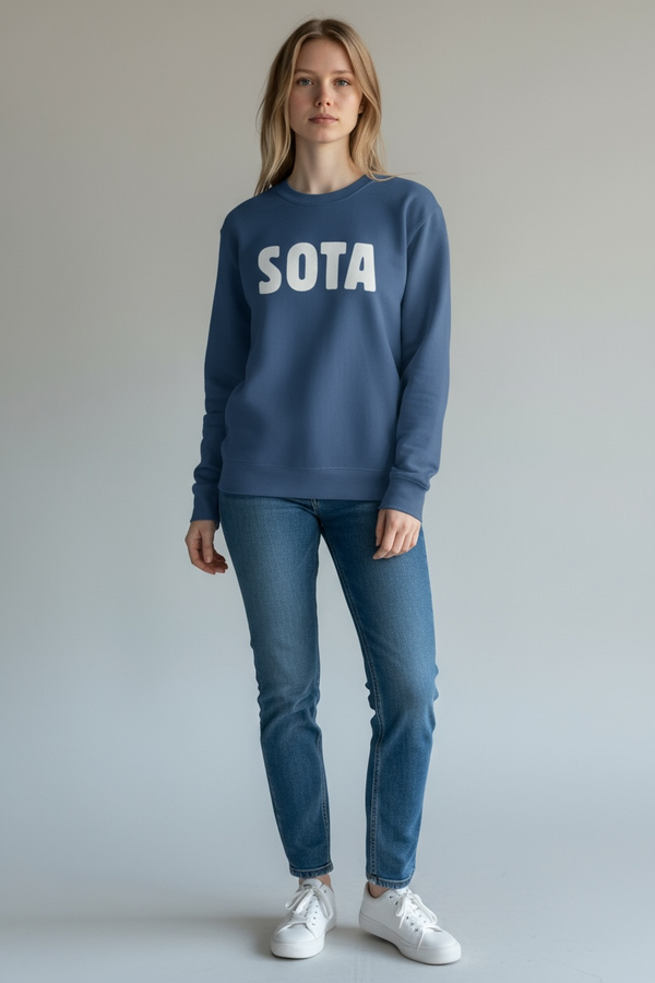 Navy Sota Crewneck