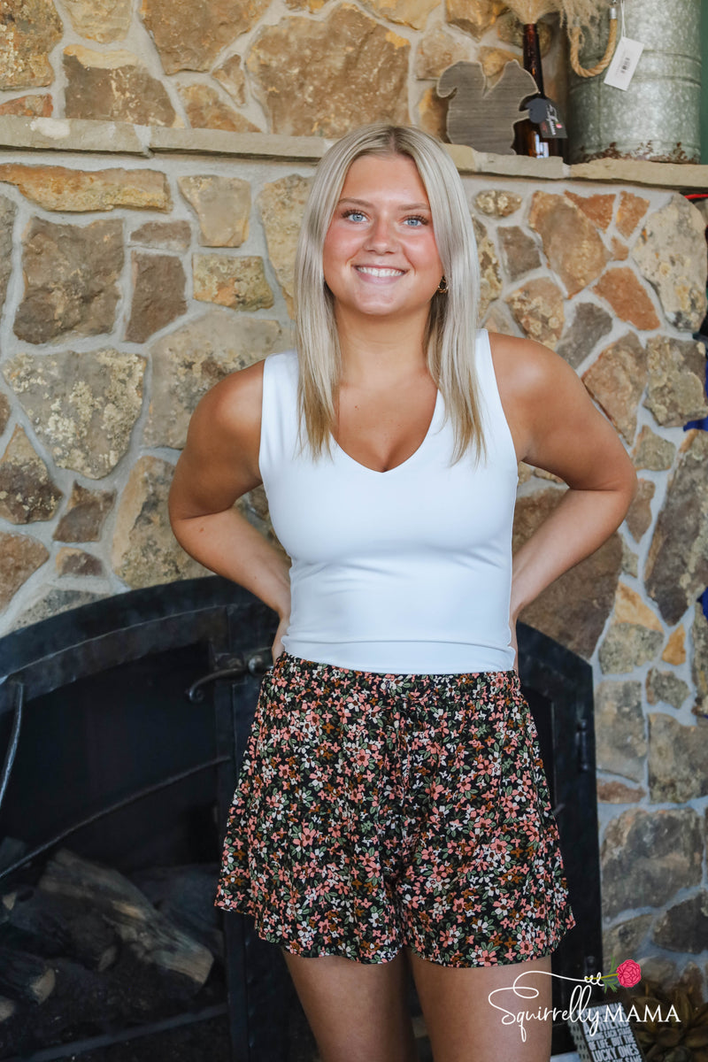 Junior Flounce Tier Shorts With Tassel Drawstring