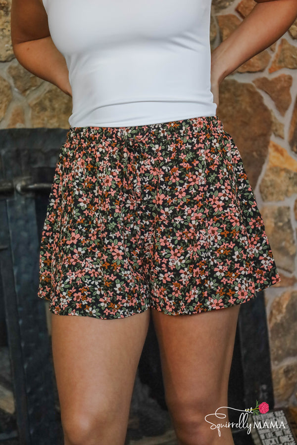 Junior Flounce Tier Shorts With Tassel Drawstring