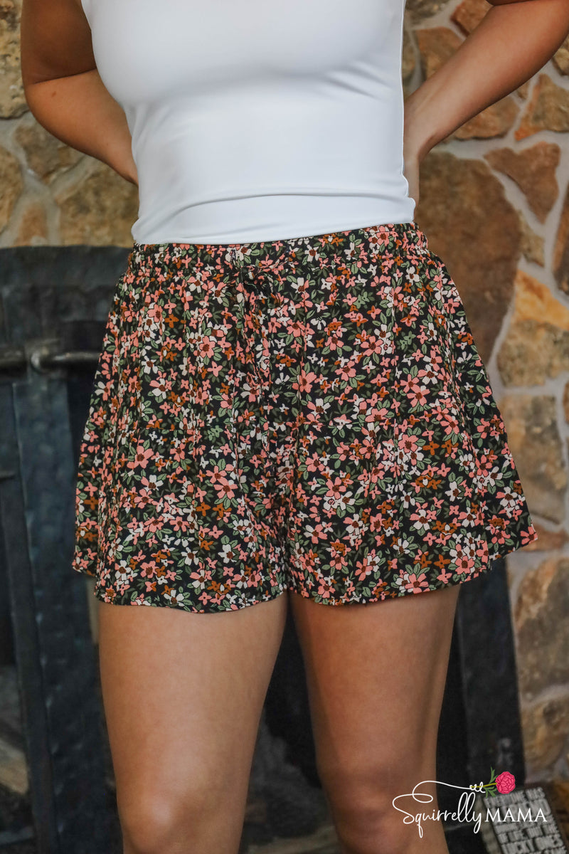 Junior Flounce Tier Shorts With Tassel Drawstring