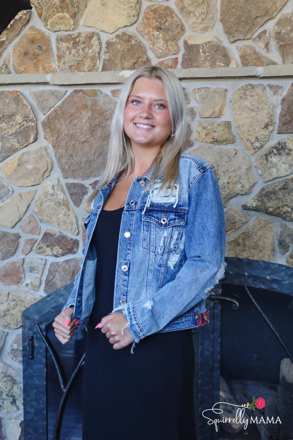 Paisley Patched Crop Jacket