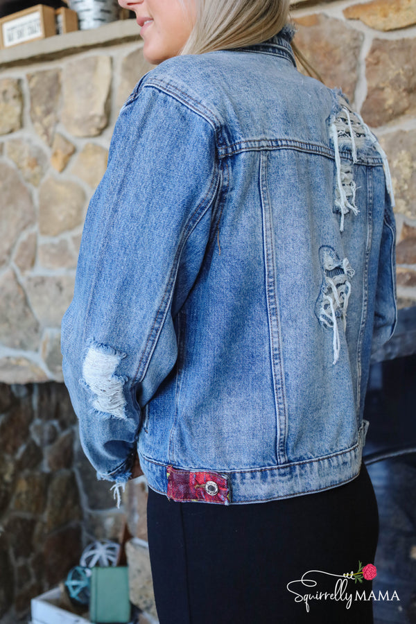 Paisley Patched Crop Jacket