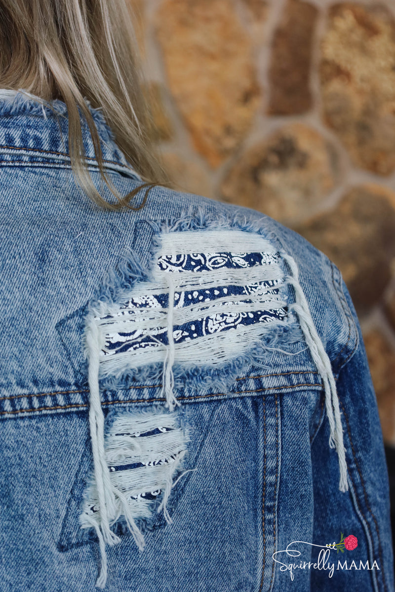 Paisley Patched Crop Jacket
