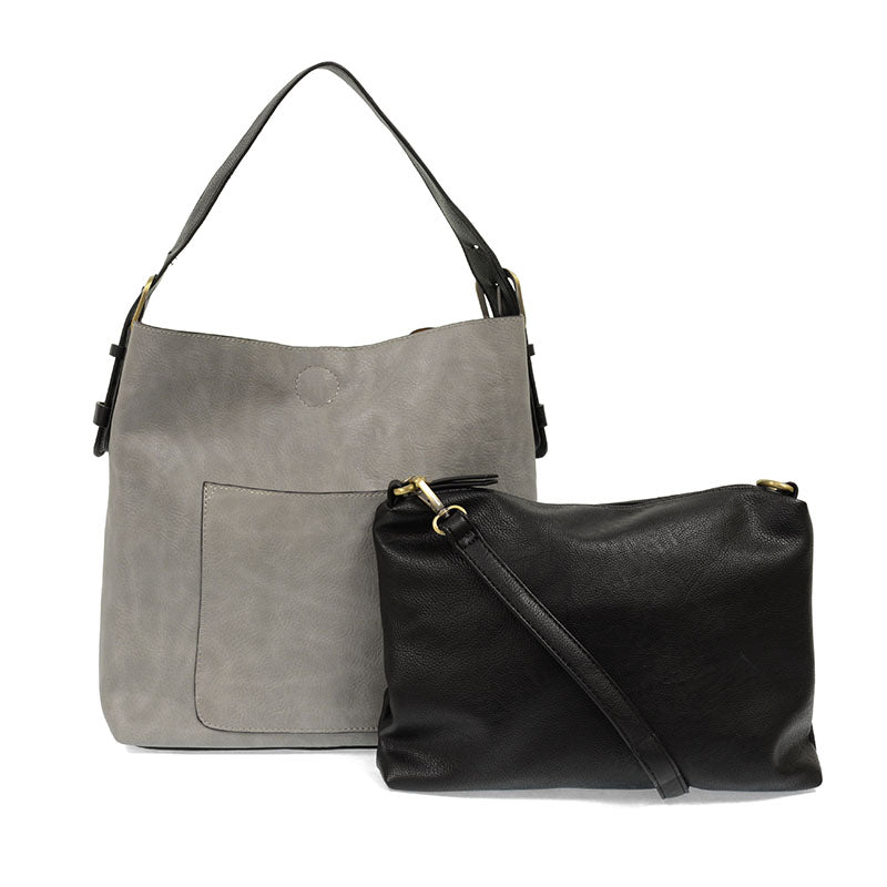 Gray Handle Handbag
