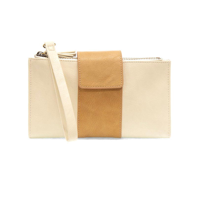 White/Tan Wallet Crossbody