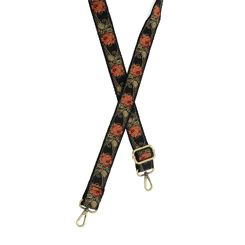 Rose Detailed Guitar Strap
