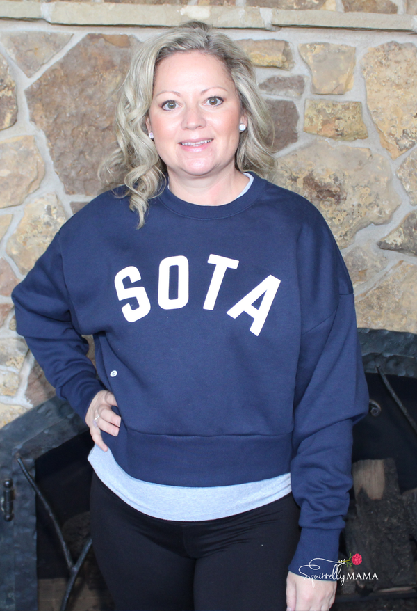 Sota Navy Cropped Crew
