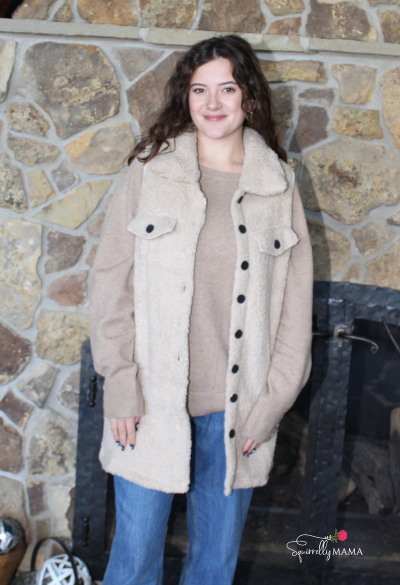 Angela Long Fleece Vest