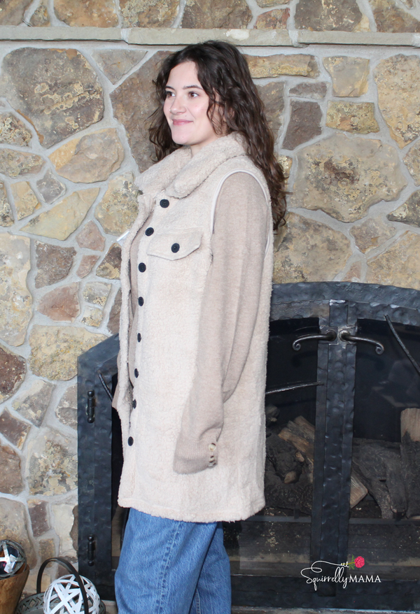 Angela Long Fleece Vest