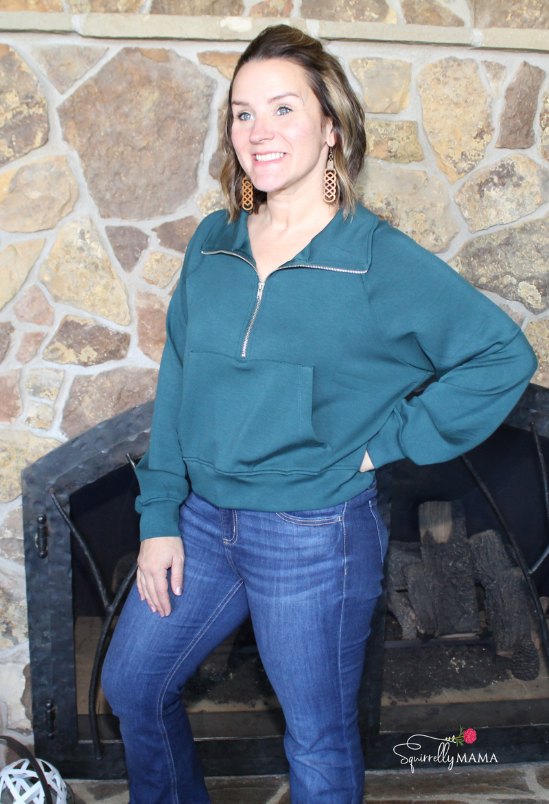 Bethany Scuba Half Zip Sweatshirt