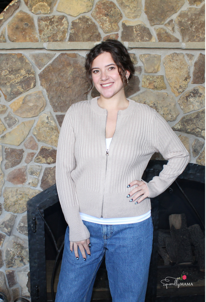 Tamara Two Tone Zip Sweater - Multiple