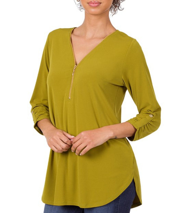 Isabel 3/4 Sleeve Top- Multiple Colors