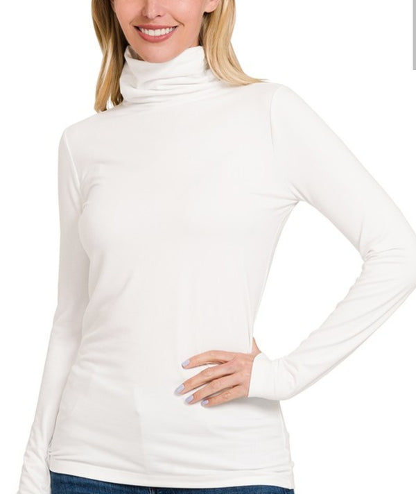 Melissa Mock Neck Top- Multiple Colors