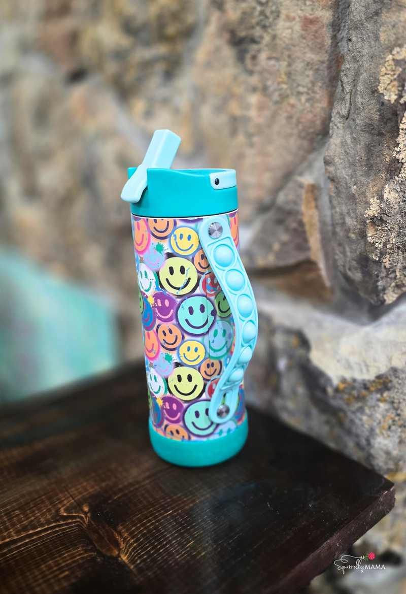 14oz Iconic Pop Bottle - Graffiti Smile