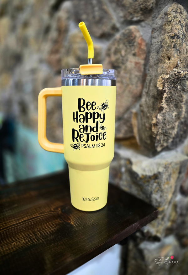 Bee Happy And Rejoice 40 oz. Tumbler