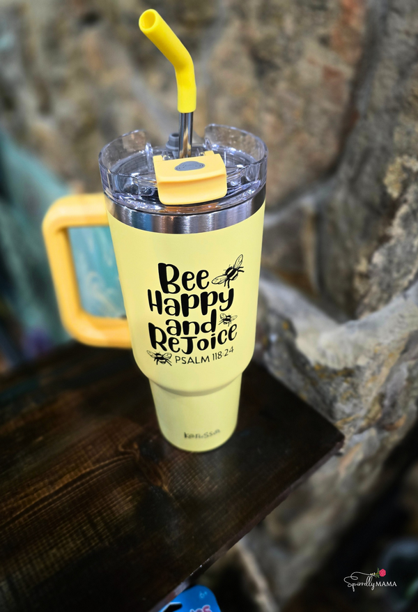 Bee Happy And Rejoice 40 oz. Tumbler