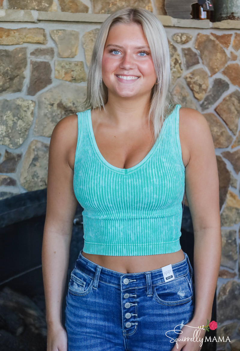 2 Way Cropped Tank: Multiple Colors