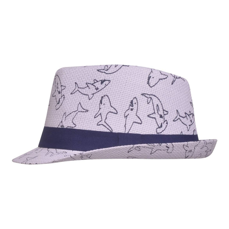 Kids UPF50+ Girls and Boys Fedora Club Sun Hat: Ocean Club / Multiple Sizes