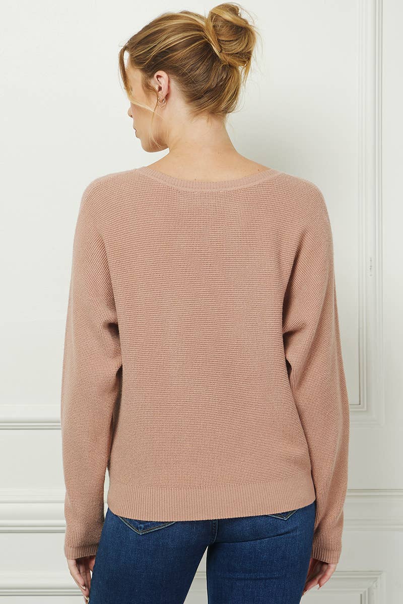 Soft Mini Waffle Texture Dolman