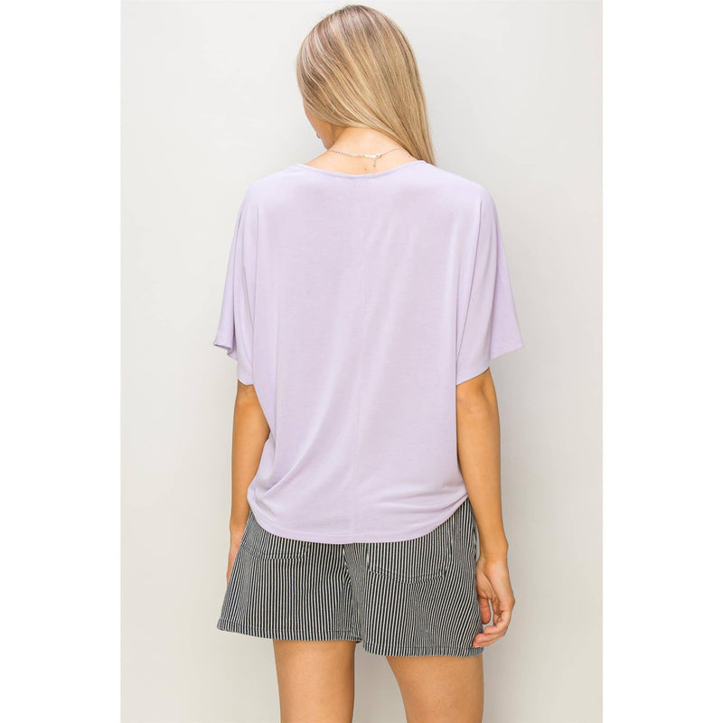 Elbow Length Dolman Sleeve Top